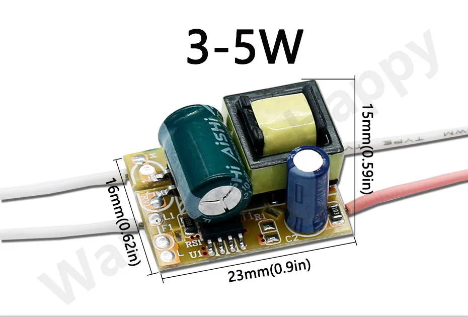 LED Driver 220V LED Power Supply 1-3W 4-7W 8-12W 15W 18W 24W 25W 30W 36W 300mA with Built-In Transformer Module LED Driver Board