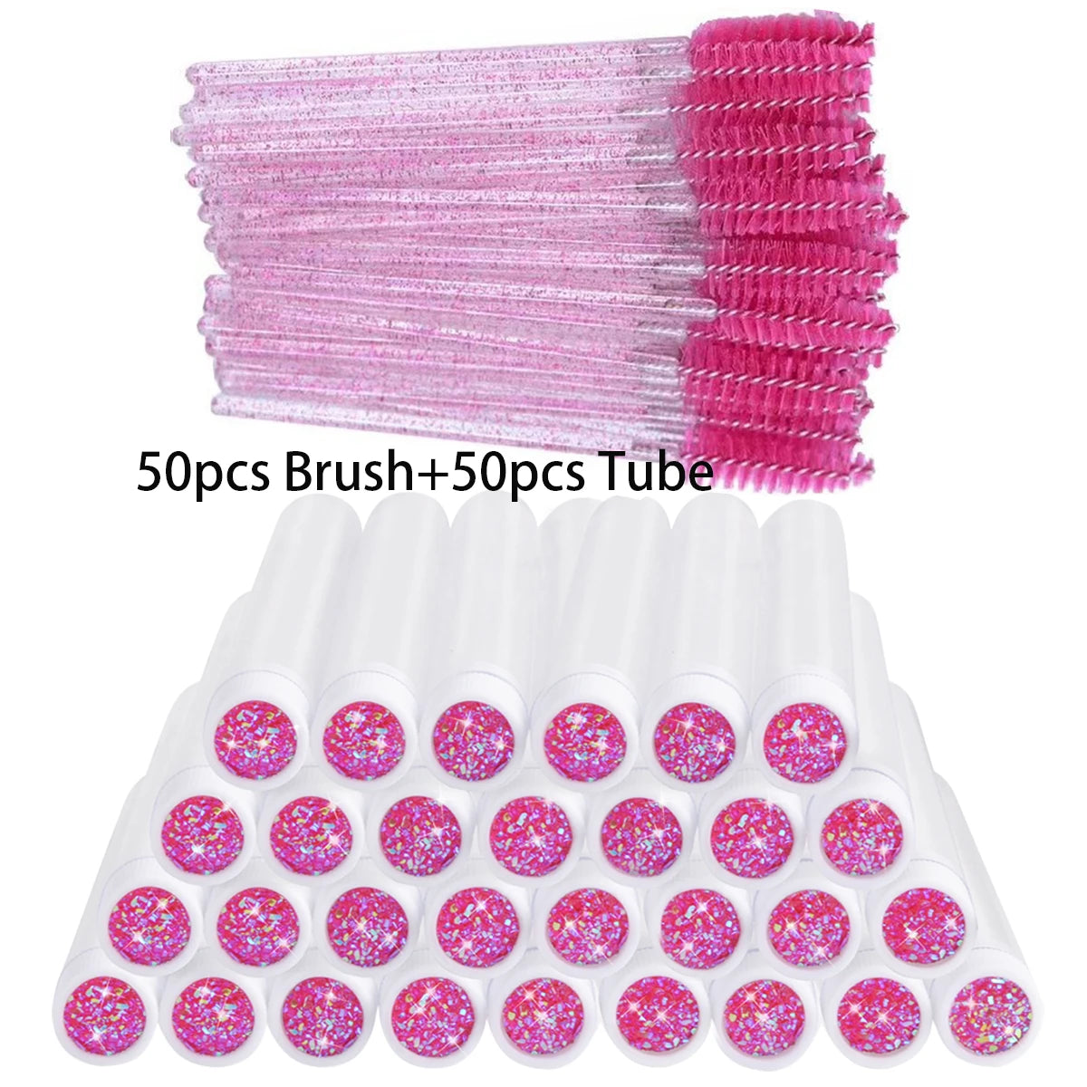 25/50PCS Dust-Proof Eyelash Brush Tube Empty Reusable Lash Mascara Wand Case Eyebrow Comb Makeup Applicators Container wholesale