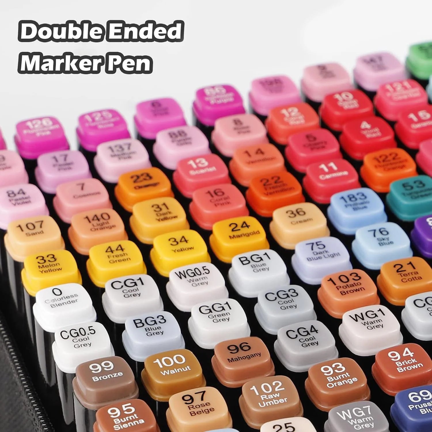 24-262 Colors Alcohol Drawing Markers Dual Tip Permanent Art Sketch Markers for Illustration School Supplied Christmas Gifts