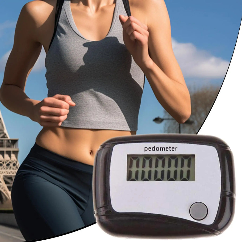 Pedometer for Walking Digital Fitness Sports Walk Meter 3D Step Pedometer for Sports Running Training Hiking Backpacking Travel