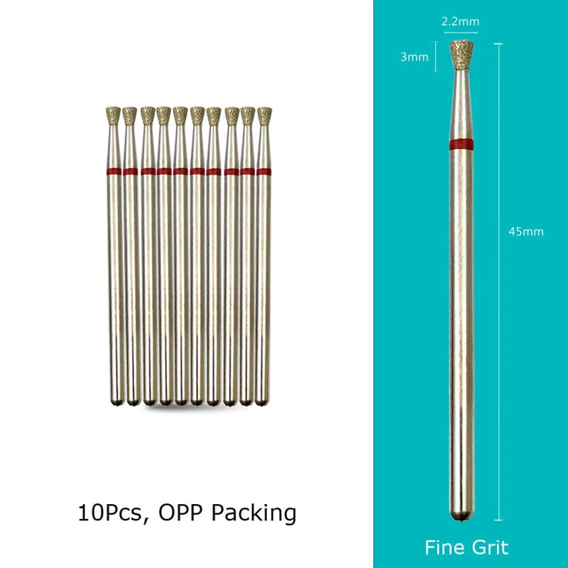 HYTOOS Nail Drill Bits Diamond Cutters for Manicure Cuticle Burr Milling Cutter for Pedicure Nails Accessories Tools