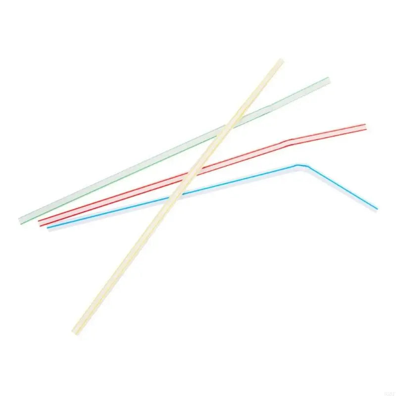 3X100PC Colorful Bendable Straw Drinking Kunststof Straw for Milk Tea Bar Party Rietjes Drinking Wedding Kitchen Beverage Straws
