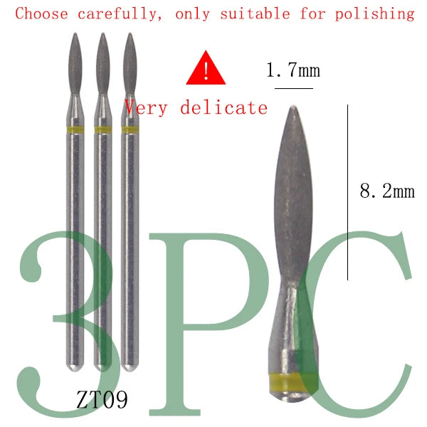 Diamond Nail Drill Bits, 3/32 Inch Cuticle Bit for Nail Drill,Drill Nails Manicure Pedicure Remover Tools for Acrylic Gel Nails
