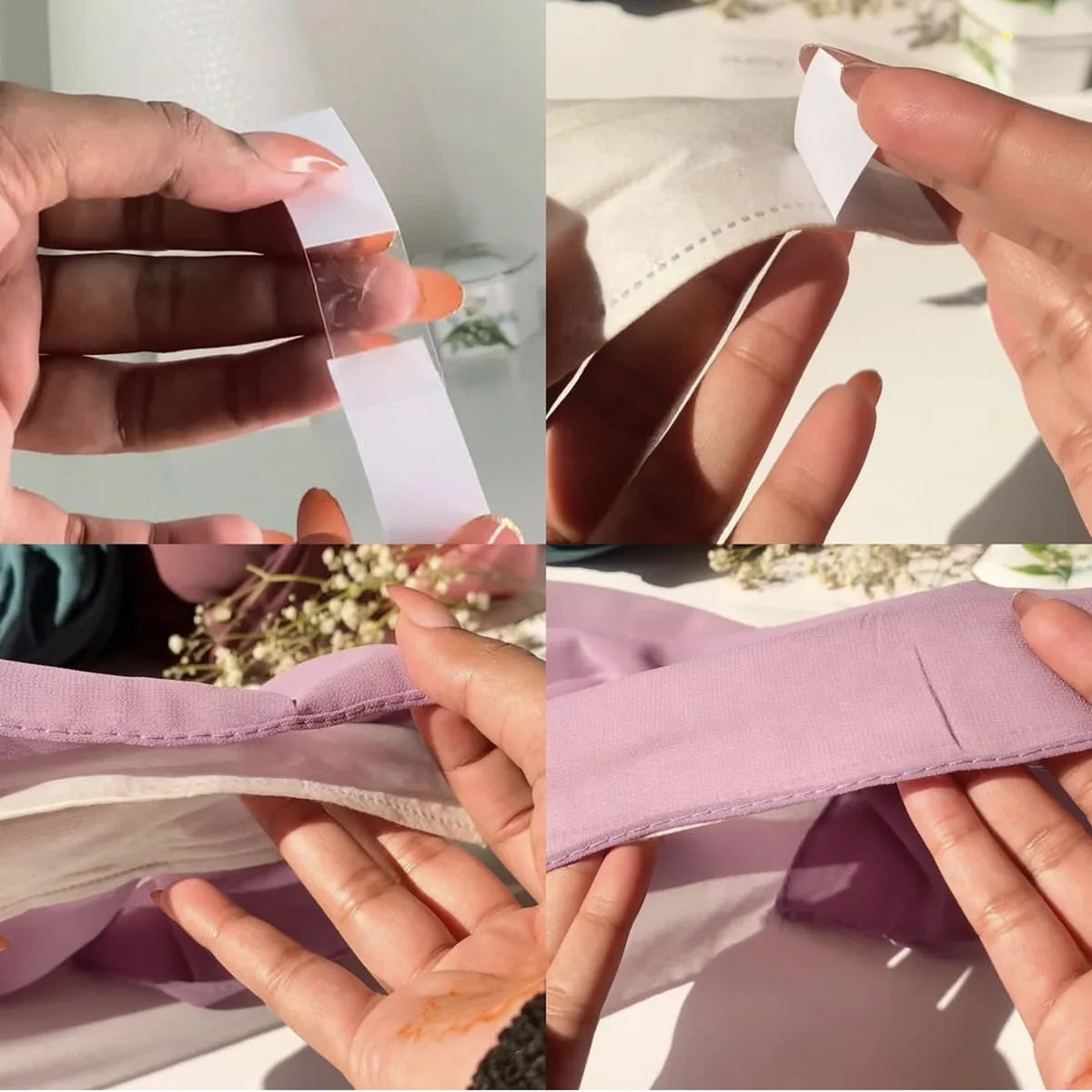 36pcs/set Hijab Tape Muslim Women Hijab Accessory Non-slip Undercap Scarf Double Sided Transparent Removeable Tape Easy to Use