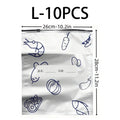 60pcs Aluminum Foil Food Sealable Storage Bags, Freezer Bags, Up Sealable Bags with Label And Zip Lock, Zip Seal Food Bags