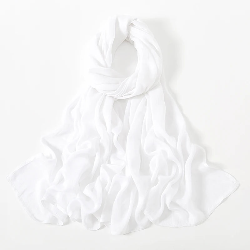 New Muslim Hijabs for Women Scarf Thin Plain Shawls Femme Musulman Soft Viscose Rayon Headscarf Islamic Turban Headband 190x85cm