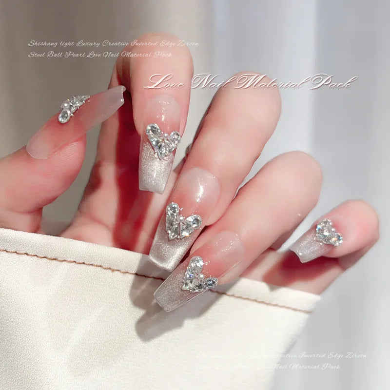 50PCS 3D Mini Zircon Nail Art Rhinestone Crystal Diamond Accessories For Glitter Manicure Nails Decoration Supplies Material