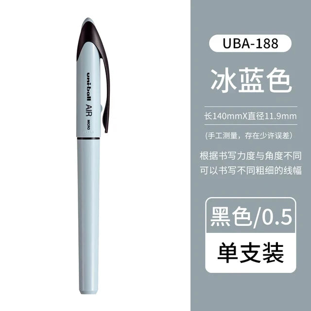 Japan Uniball Gel Pen AIR Straight Liquid Signature Pen UBA-188 Black Technology 0.5/0.7mm Free Writing School Supplies