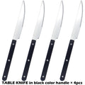 Fashionable Design Top Mirror Polishing Cutlery Sets Stainless Steel 18/8(304) ABS Handle With Rivets Silverware Set For Kitchen