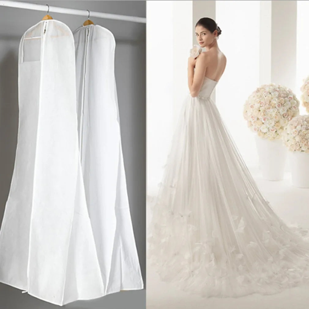 New Arrival Wedding Dress Cover Bags Dust Cover Zipper Gown Dustproof Cover Storage Bag Foldable Garment Clothes Case 2025