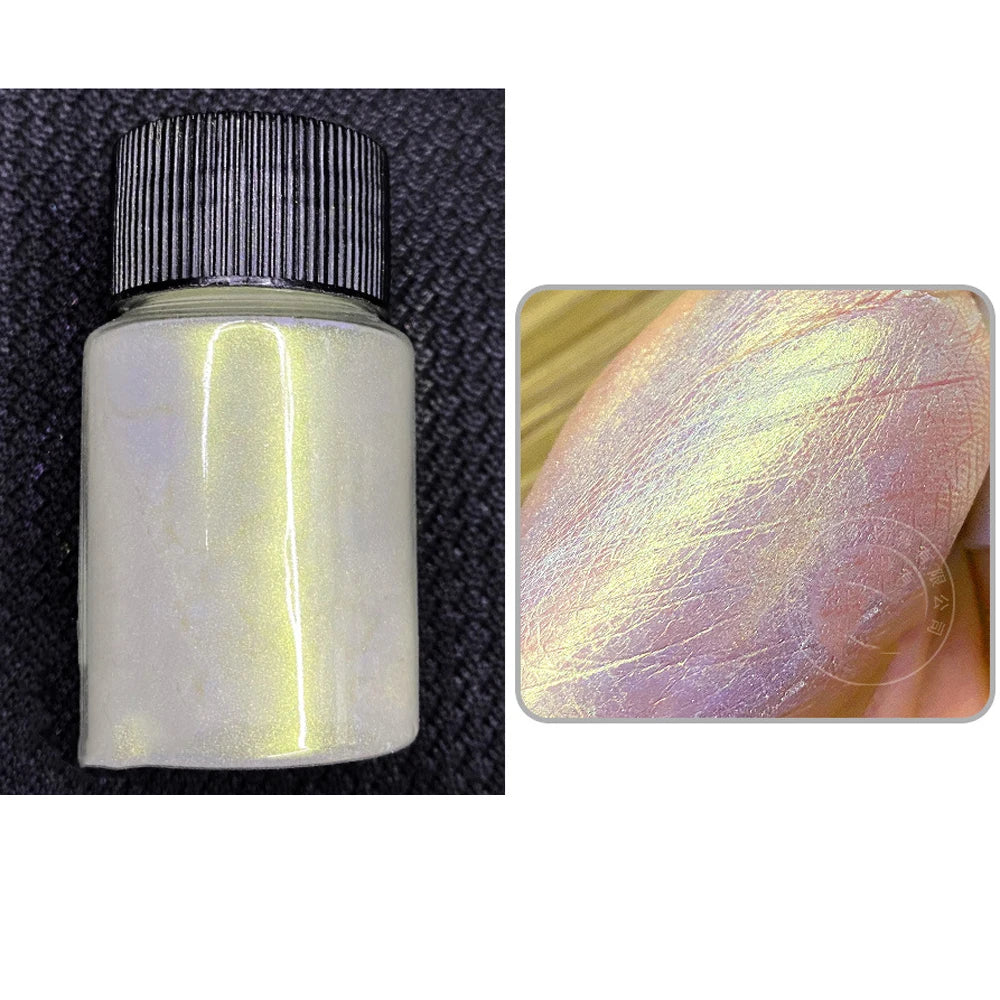 Pearl White Nails Glitter Aurora - Hailey Bieber Nails Moonlight Powders Fritillary Shell Mirror Pigment Nail Decoration