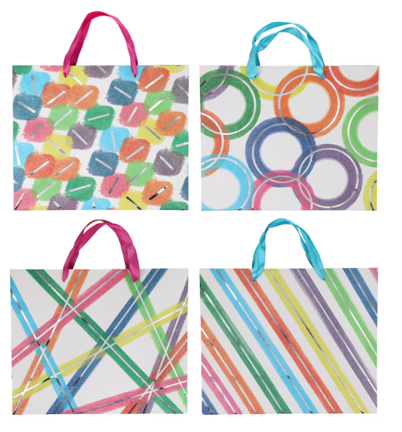 Large All Occasion Gift Bags, 12x10x4.5 in.