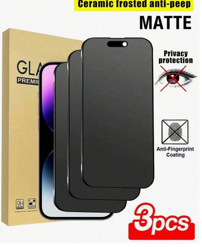 Matte Ceramic Privacy Screen Protector, Compatible With iPhone 17 Pro & 17 Pro Max