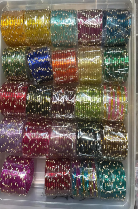 Luxury Multicolor Crystal Bangles Set – Gift Box Collection
