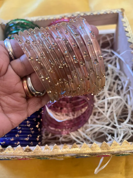 Premium Crystal Bangles Set – Multicolor Traditional Bracelet Collection