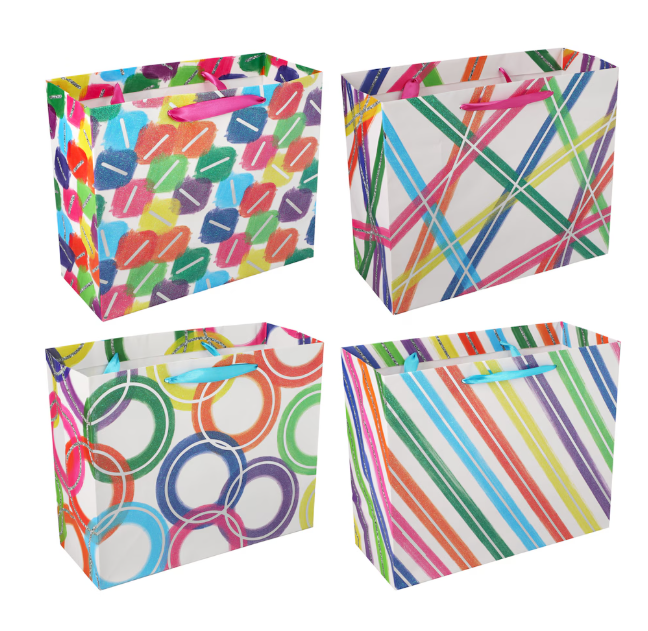 Large All Occasion Gift Bags, 12x10x4.5 in.
