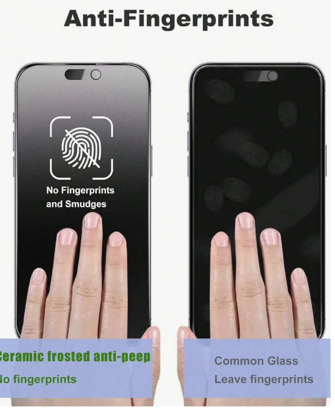 Matte Ceramic Privacy Screen Protector, Compatible With iPhone 17 Pro & 17 Pro Max