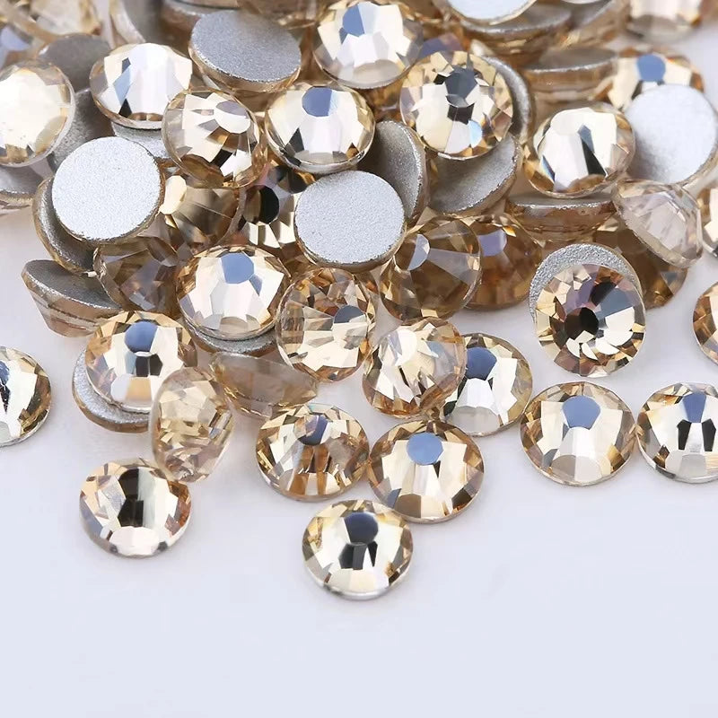 1440Pcs/Pack Flatback 3D Glass Swarovsky DIY Nails Rhinestones Art Decoration Shiny Crystal Stones Gems Manicure
