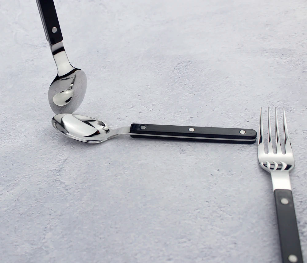 Fashionable Design Top Mirror Polishing Cutlery Sets Stainless Steel 18/8(304) ABS Handle With Rivets Silverware Set For Kitchen