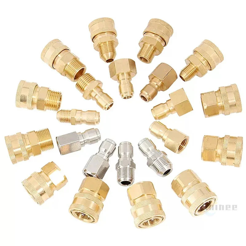1/4" 3/8" 1/2" High Pressure Quick Connector Car Washer Adapter Water Gun Hydraulic Couplers Couplings for Garden Irrigation