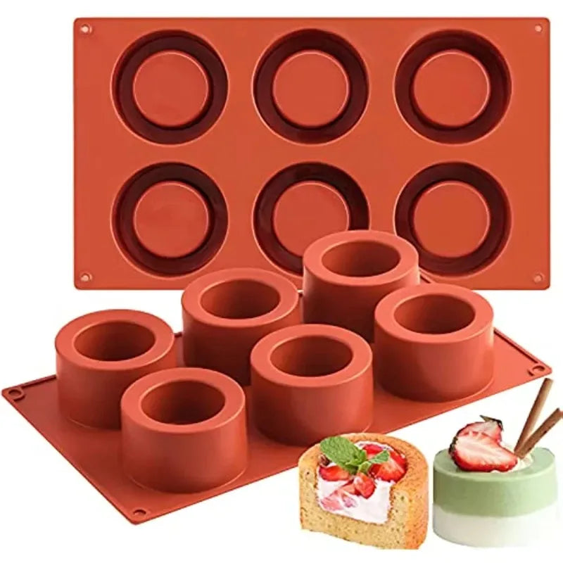 Silicone round Cake Mold 3D Tray for Baking Mousse Soap Kitchen Cooking Tools Cake Decorating Mould Baking Pan