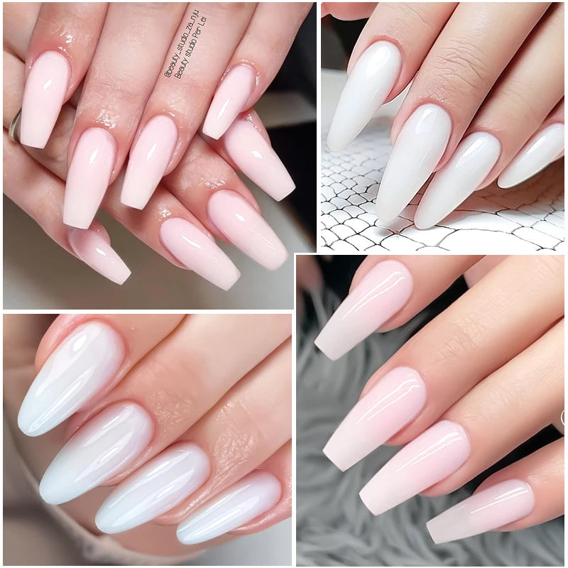 Baby Boomer Extension Nail Gel Set UV Builder Ombre Nails Camouflage Quick Extension Gel Extended Nails Art Gel Kits Manicure