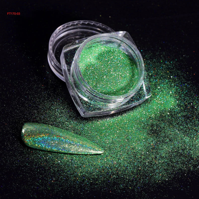 Pearl White Nails Glitter Aurora - Hailey Bieber Nails Moonlight Powders Fritillary Shell Mirror Pigment Nail Decoration