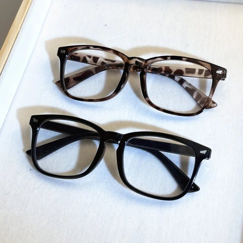 Vintage Square Frame Anti-Blue Light Glasses for Women  Durable PC Frame Ideal for Reading and Computer Use
