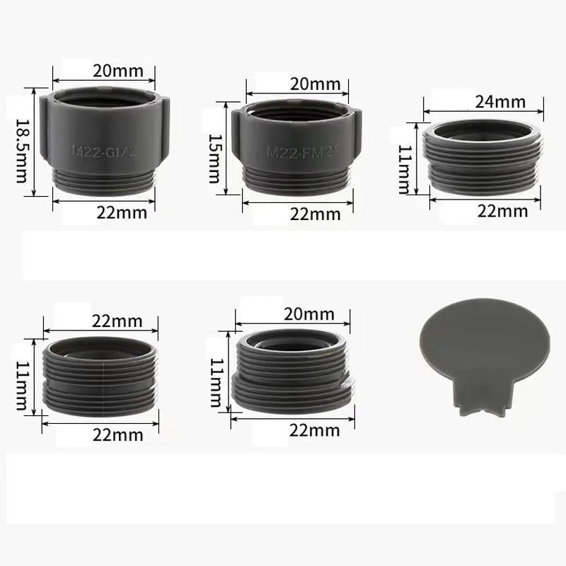 Faucet Adapter ABS Thread Connector Water Tap Joints Water Purifier Bubbler Nozzle Converter for Bathroom Kitchen Accessories