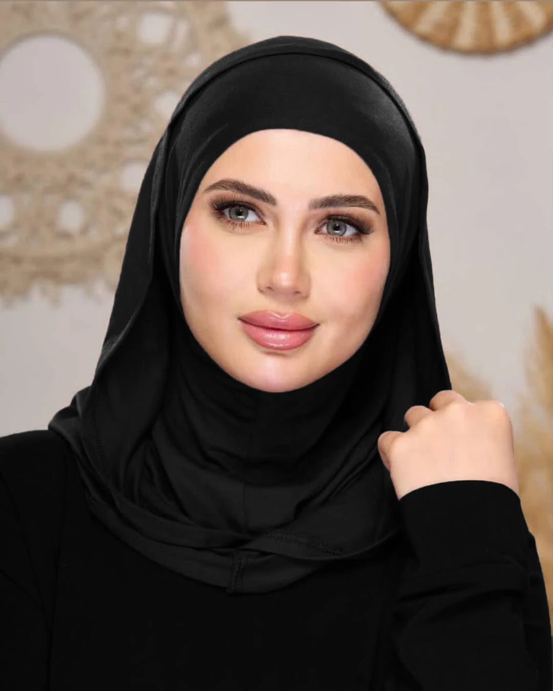Gym Sport Hooded Hijab Jersey Instant Sport Undercap Soft Stretch Instant Hijab for Muslim Women Easy Wear Sports Turban