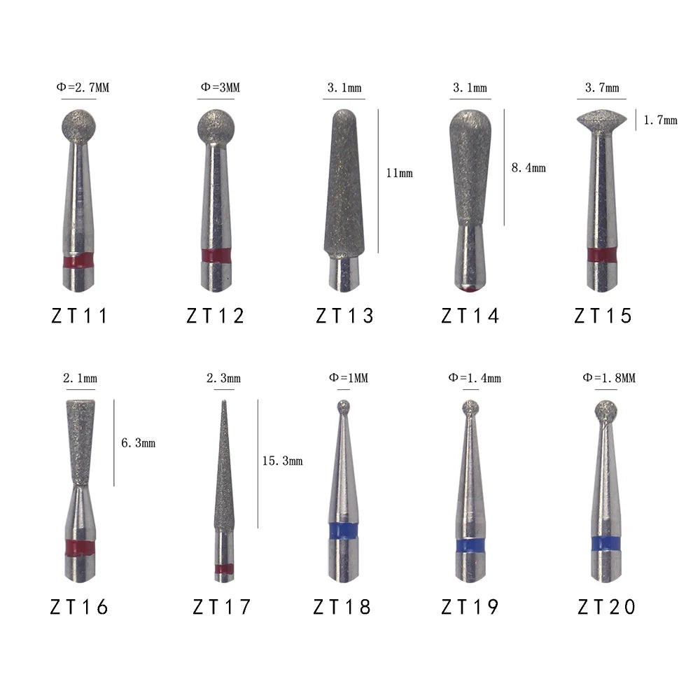 Diamond Nail Drill Bits, 3/32 Inch Cuticle Bit for Nail Drill,Drill Nails Manicure Pedicure Remover Tools for Acrylic Gel Nails