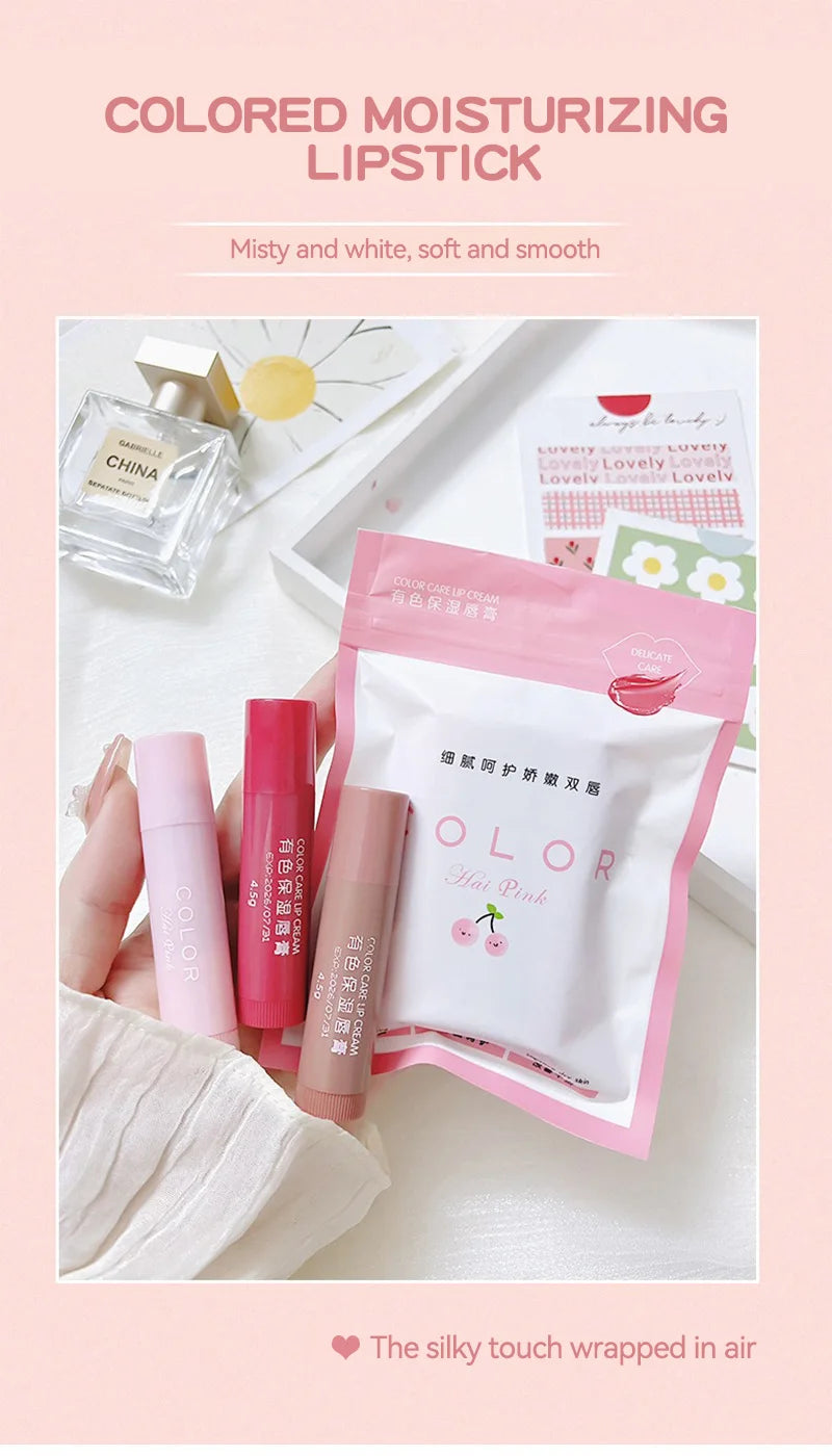 Colored Moisturizing Lip Balm Lipstick Moisturizing, Moisturizing, Diluting Lip Lines, Anti-drying Lip Balm