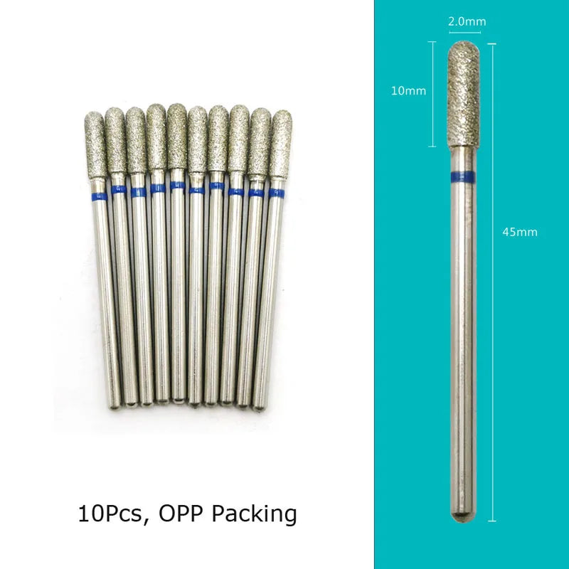HYTOOS Nail Drill Bits Diamond Cutters for Manicure Cuticle Burr Milling Cutter for Pedicure Nails Accessories Tools
