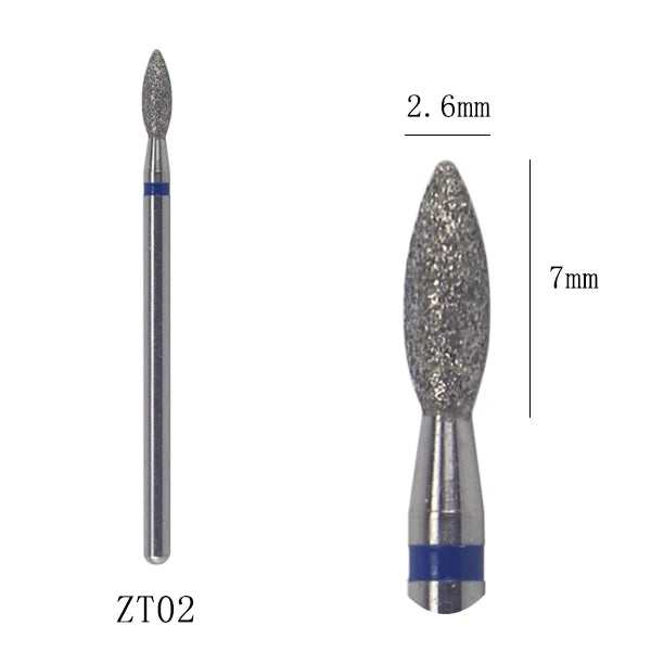 Diamond Nail Drill Bits, 3/32 Inch Cuticle Bit for Nail Drill,Drill Nails Manicure Pedicure Remover Tools for Acrylic Gel Nails