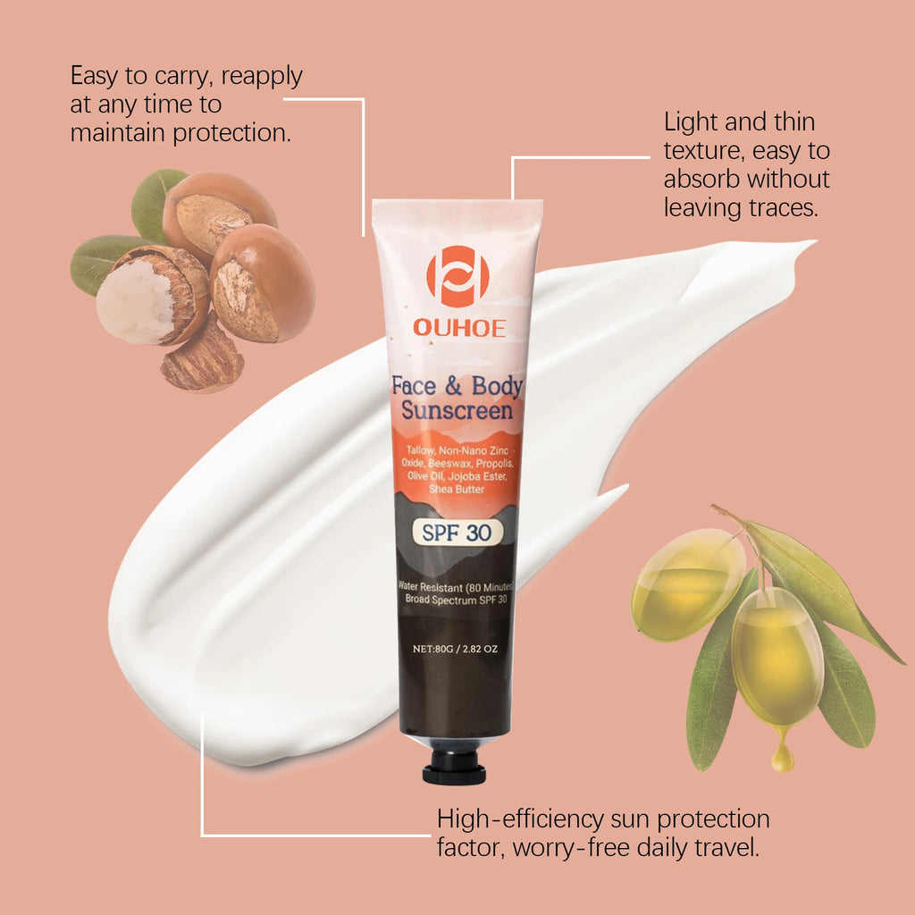 Facial Body Sunscreen UV Protection Waterproof Oil Control Sunblock Moisturizing Brightening Refresh Summer Anti Sunburn Spf30+
