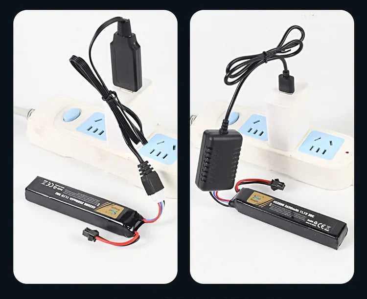 Water Gun Airsoft 11.1V 3S 2500mAh 30C 452096 LiPo battery+Charger Tamiya Plug for Airsoft BB Air Pistol Electric Toys Gun Parts
