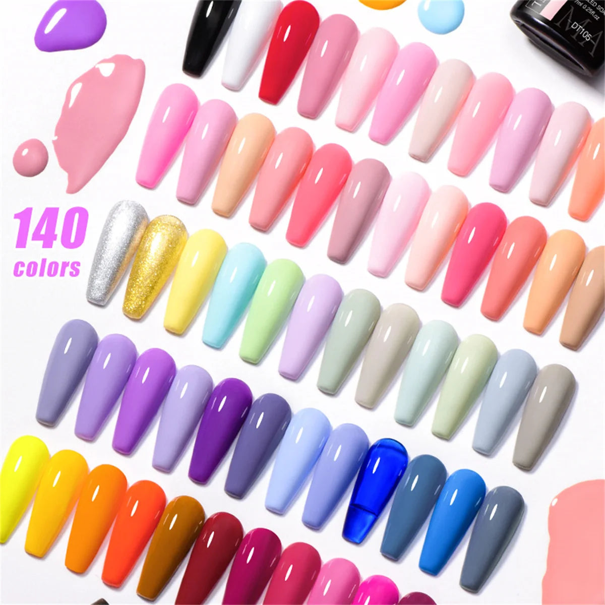 6pcs Gel Nail Polish Set HEMA Free 7ml Semi Permanent Soak Off UV Gel Varnish Nail Art Decoration Summer Nails Nail Supplies DIY