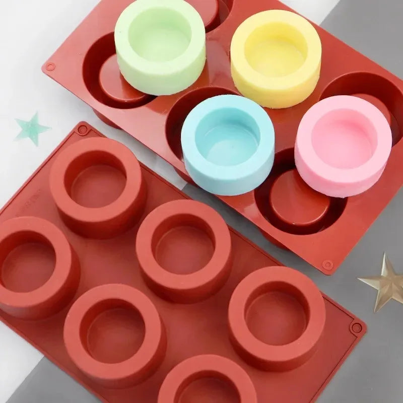 Silicone round Cake Mold 3D Tray for Baking Mousse Soap Kitchen Cooking Tools Cake Decorating Mould Baking Pan