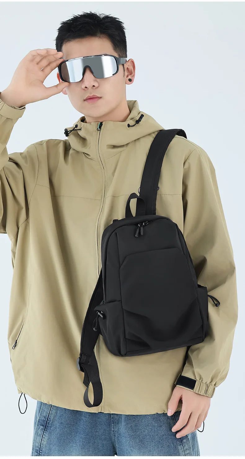 HOMEFISH Fashion Mini Men's Black Backpack 2026 Canvas Waterproof Travel Shoulder Bag Small Designer School Male Backpacks