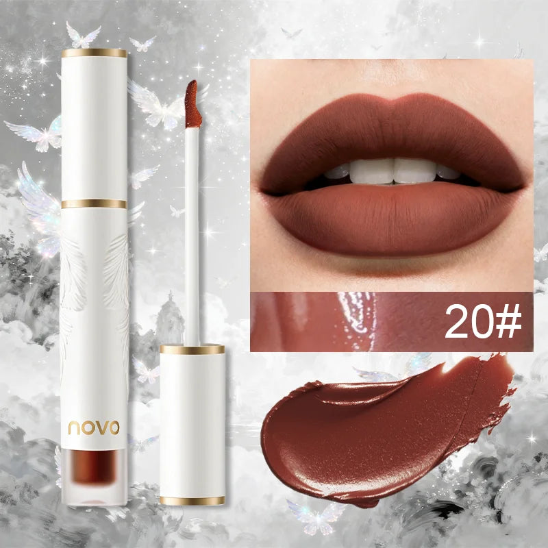 Matte Liquid Lipstick Makeup, Waterproof Non-fading Non-stick Cup, Smooth Misty Finish for Fuller Lips, Rich Color Rendering