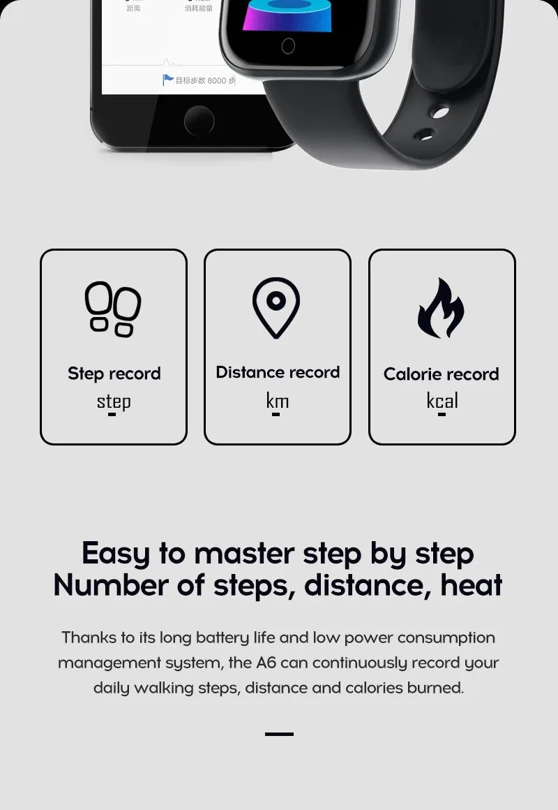 Smartwatch For Women Men Watches Heart Rate Monitor Electronic Fitness Smart Watch Calories Music Player 116Plus Y68 Bracelet