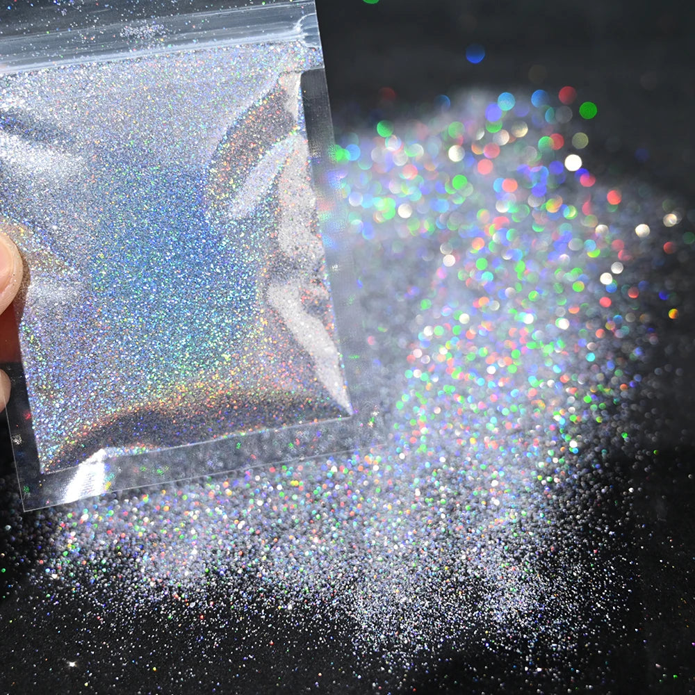 Pearl White Nails Glitter Aurora - Hailey Bieber Nails Moonlight Powders Fritillary Shell Mirror Pigment Nail Decoration