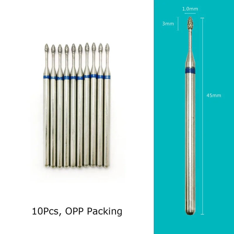 HYTOOS Nail Drill Bits Diamond Cutters for Manicure Cuticle Burr Milling Cutter for Pedicure Nails Accessories Tools