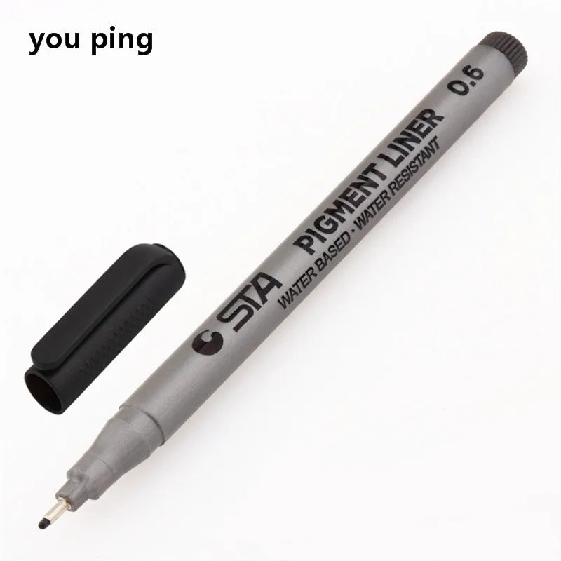 Waterproof Art Markers Brush Pen Sketch Drawing comics Pigment Line Pens  Office  School Stationery Supplies