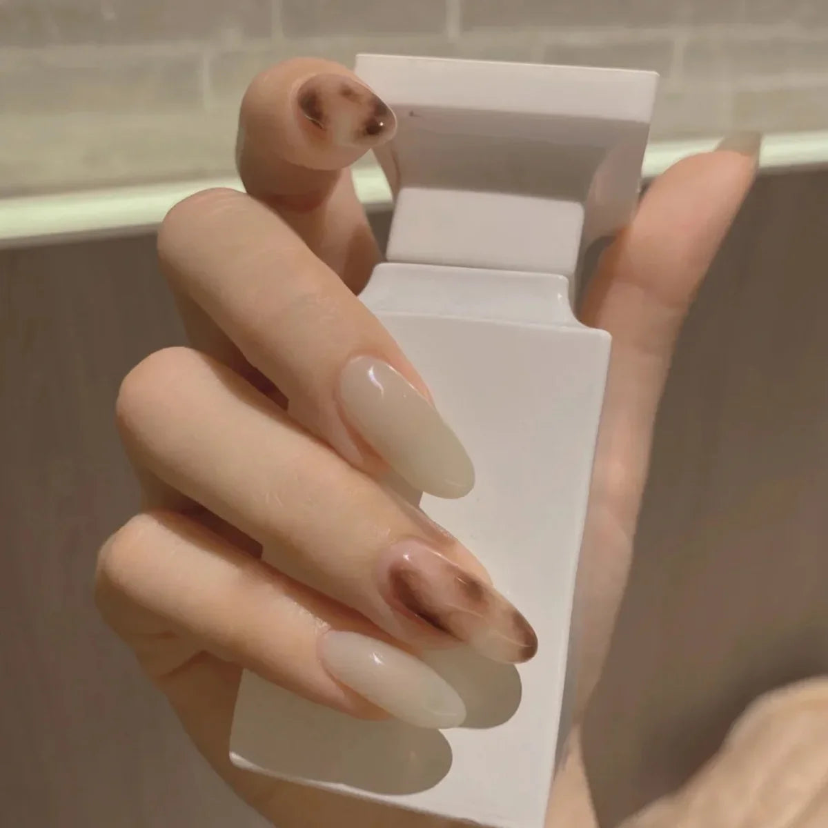 24Pcs/Set Love Ballerina Press on Nails Sets Free False Nails Adhesive Full Cover Artificial Art Fake Nail Professional Material