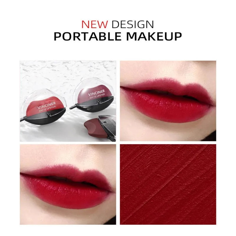 6-color lipstick, one-sucking lazy lipstick, long-lasting and not easy to fade, matte makeup effect, non-irritating matte lipsti