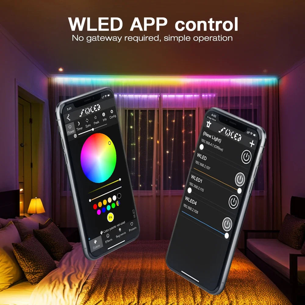 GLEDOPTO ESP32 WLED LED Controller RGBIC LED Strip Light Dynamic Lighting IR Switch Sensor Gesture-Aware Trigger WS2811 SK6812