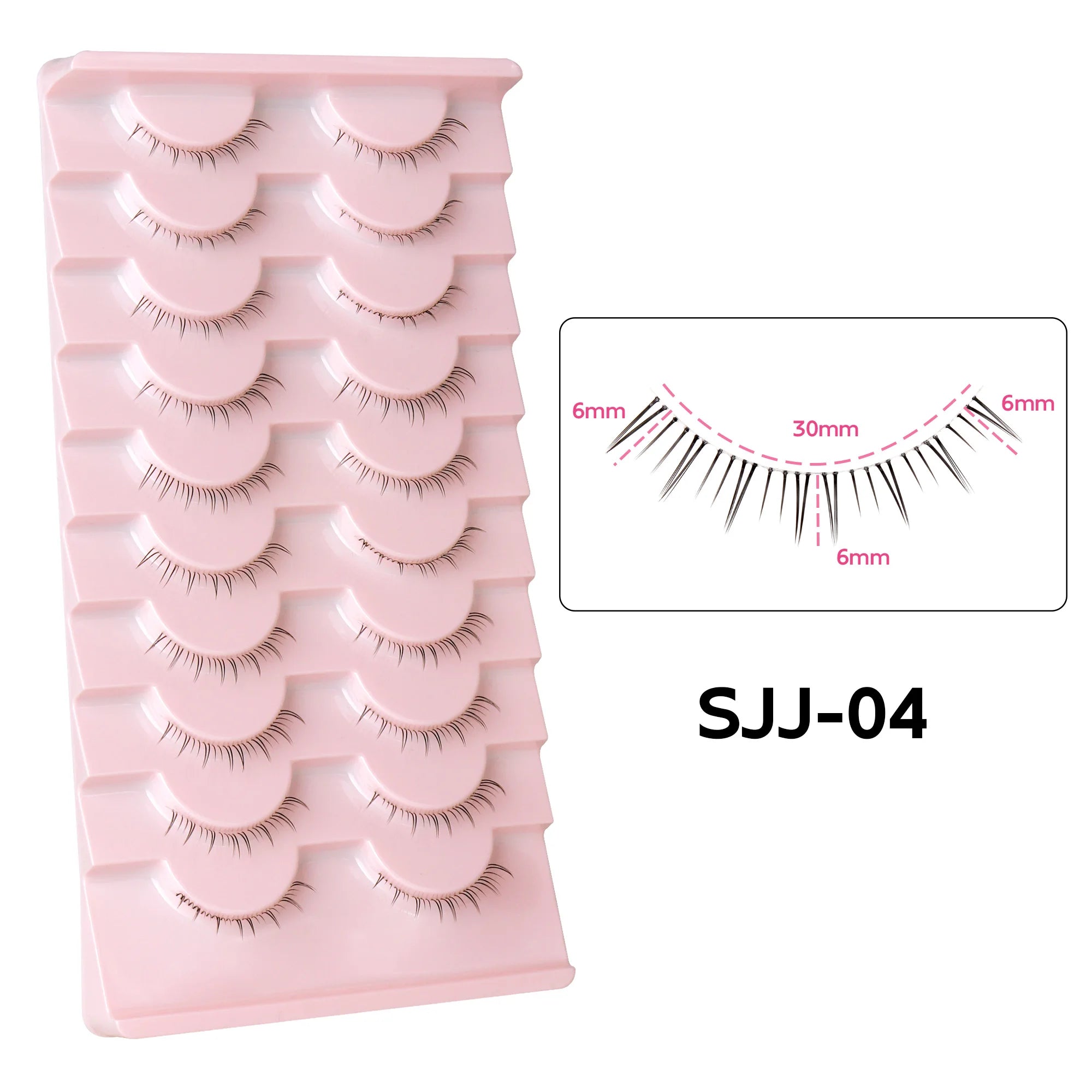 10Pairs Lower Eyelashes Pack Under Eye Lashes Soft Lower Eyelashes 100% Handmade Clear Band Manga Bottom Lashes Makeup Tools