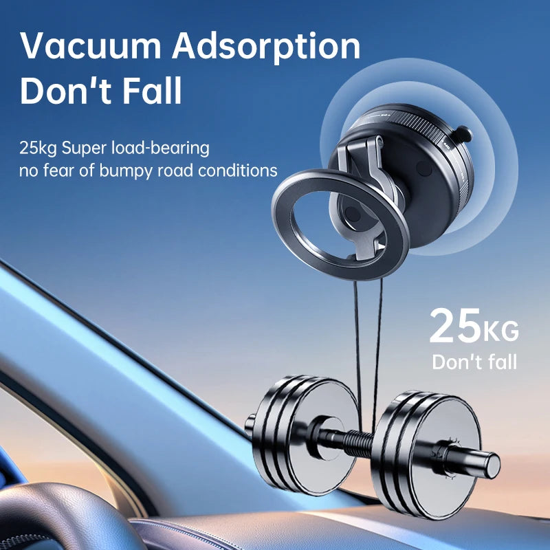 Zinc Alloy Vacuum Phone Holder 360 Suction Car Mount Dashboard Holder Universal Phone Holder for Car Gym Kitchen Car Accessories
