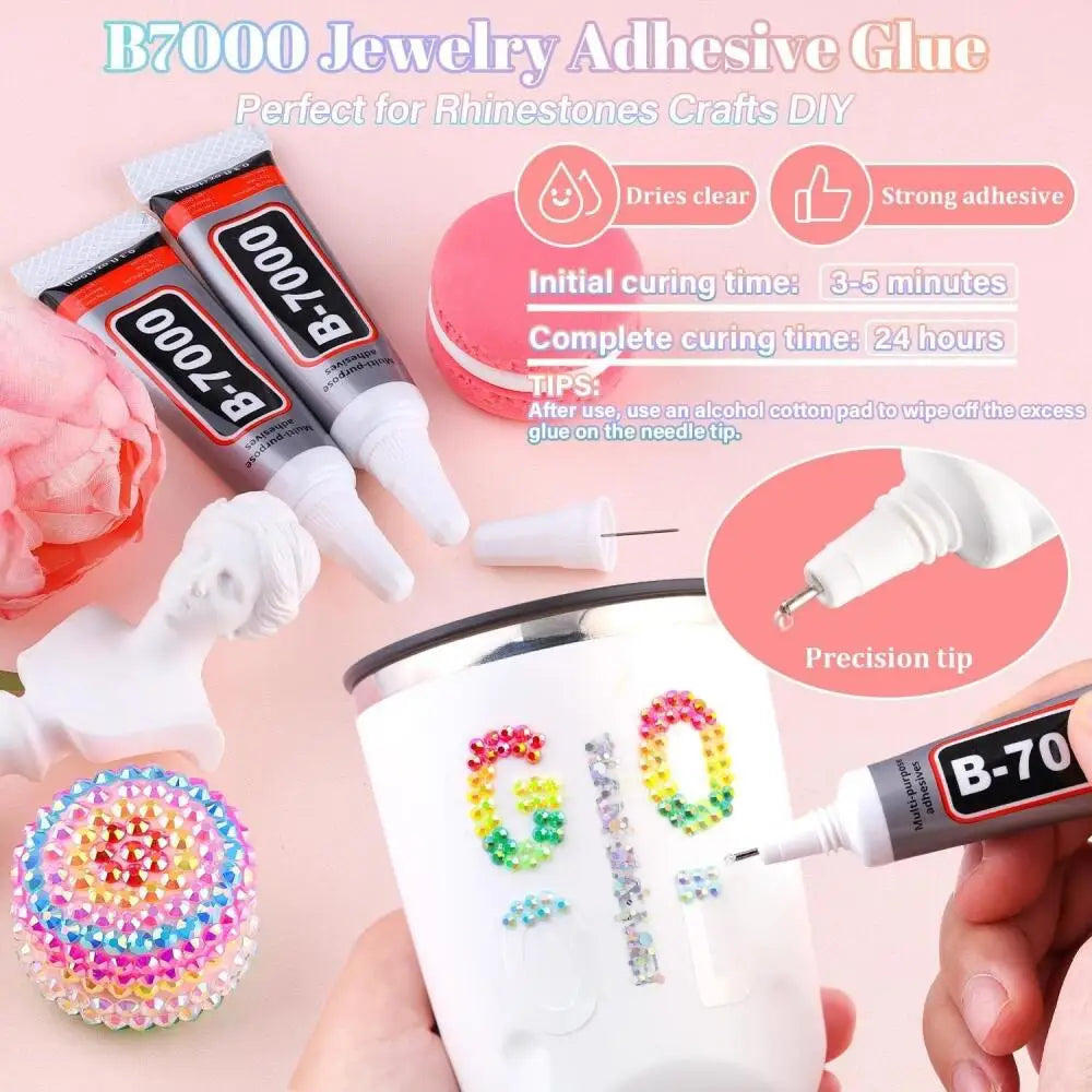 1Box/1Set Hot Selling Flash Nail Rhinestones Bedazzling Kit 3mm Multi-style Colorful Resin Nail Diamond Jewelry DIY Nails Parts